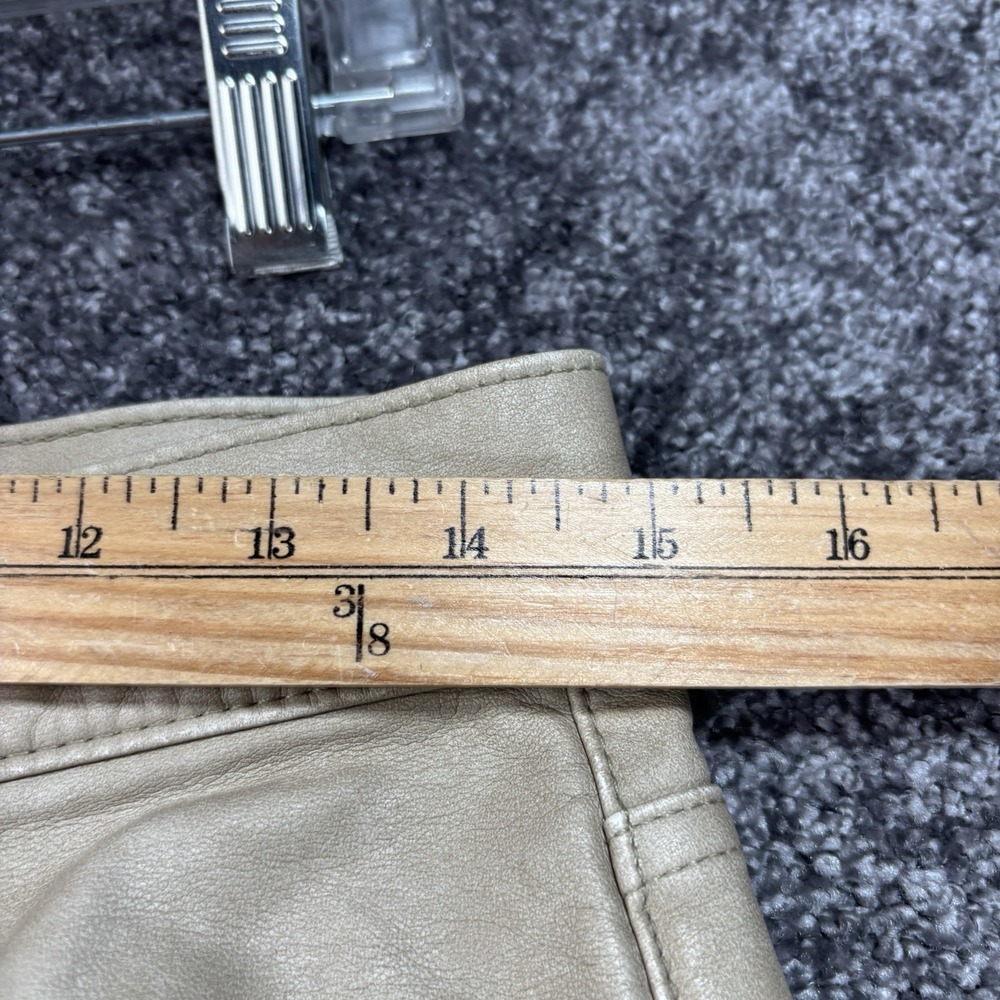 We The Free Misha High-Rise Wide Barrel Faux Leather Pants Womens 30 Beige Vegan - Picture 10 of 12